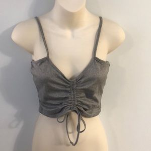 Rue 21 crop top grey bralette